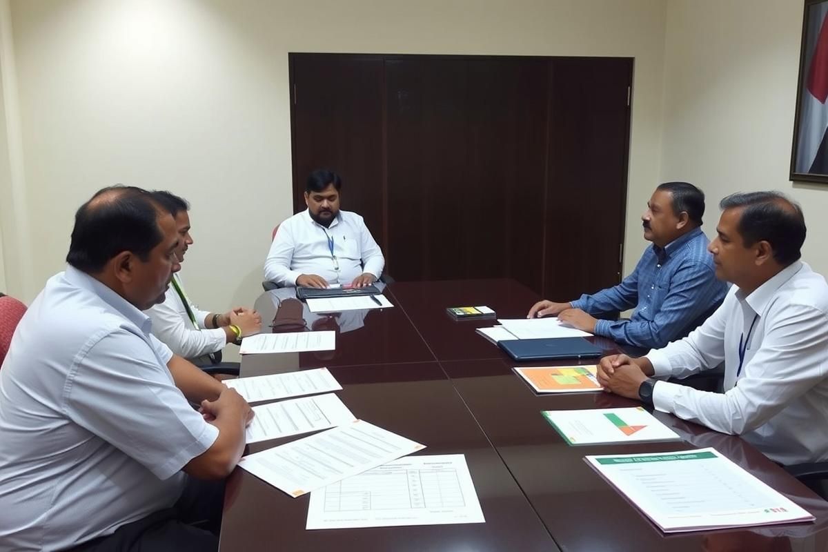 Government officials and casino stakeholders in a formal regulatory discussion.