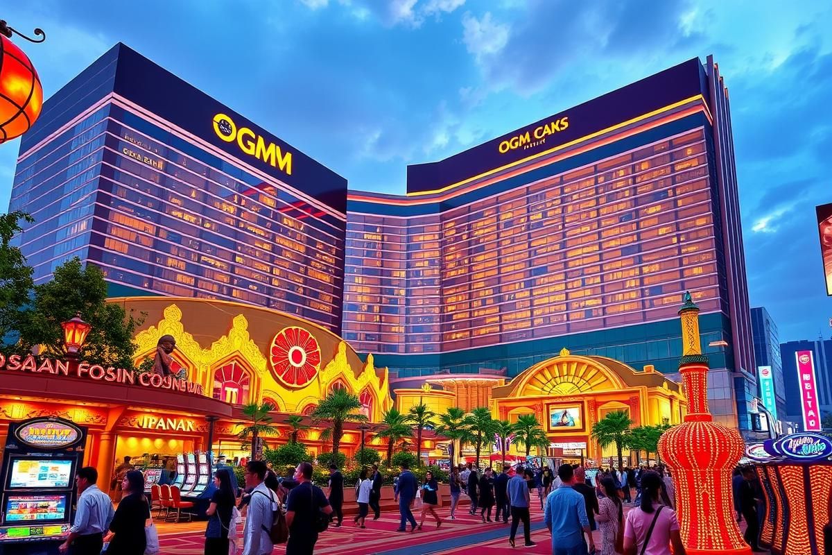 MGM Osaka resort with visitors enjoying regulated gambling in Japan’s legal casino space.