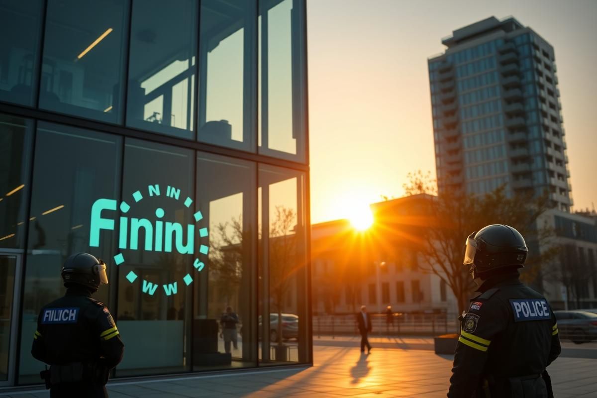 Police presence at a fintech corporate office in Istanbul linked to illegal gambling investigation.