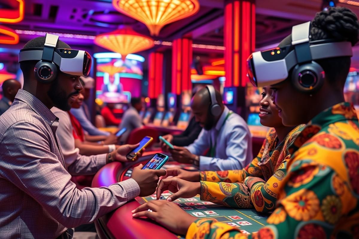 An African mobile gaming event showcasing AI recommendations for users.