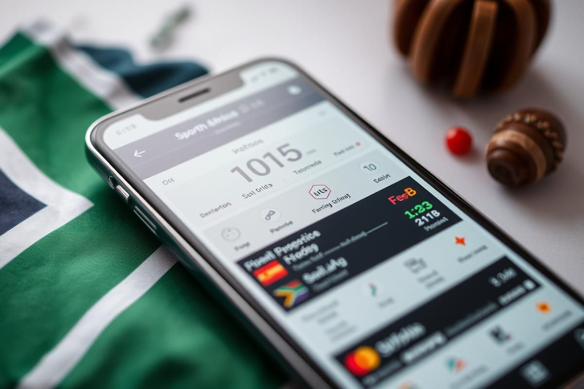 Localized mobile sportsbook app interface designed for South African users.