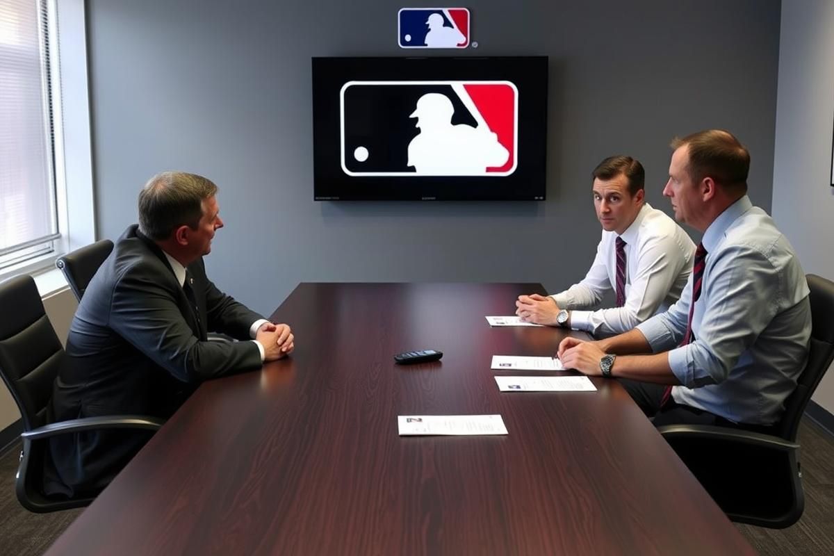 MLB officials in a professional meeting with Lucas Giolito calling for action to address threats from sports bettors.
