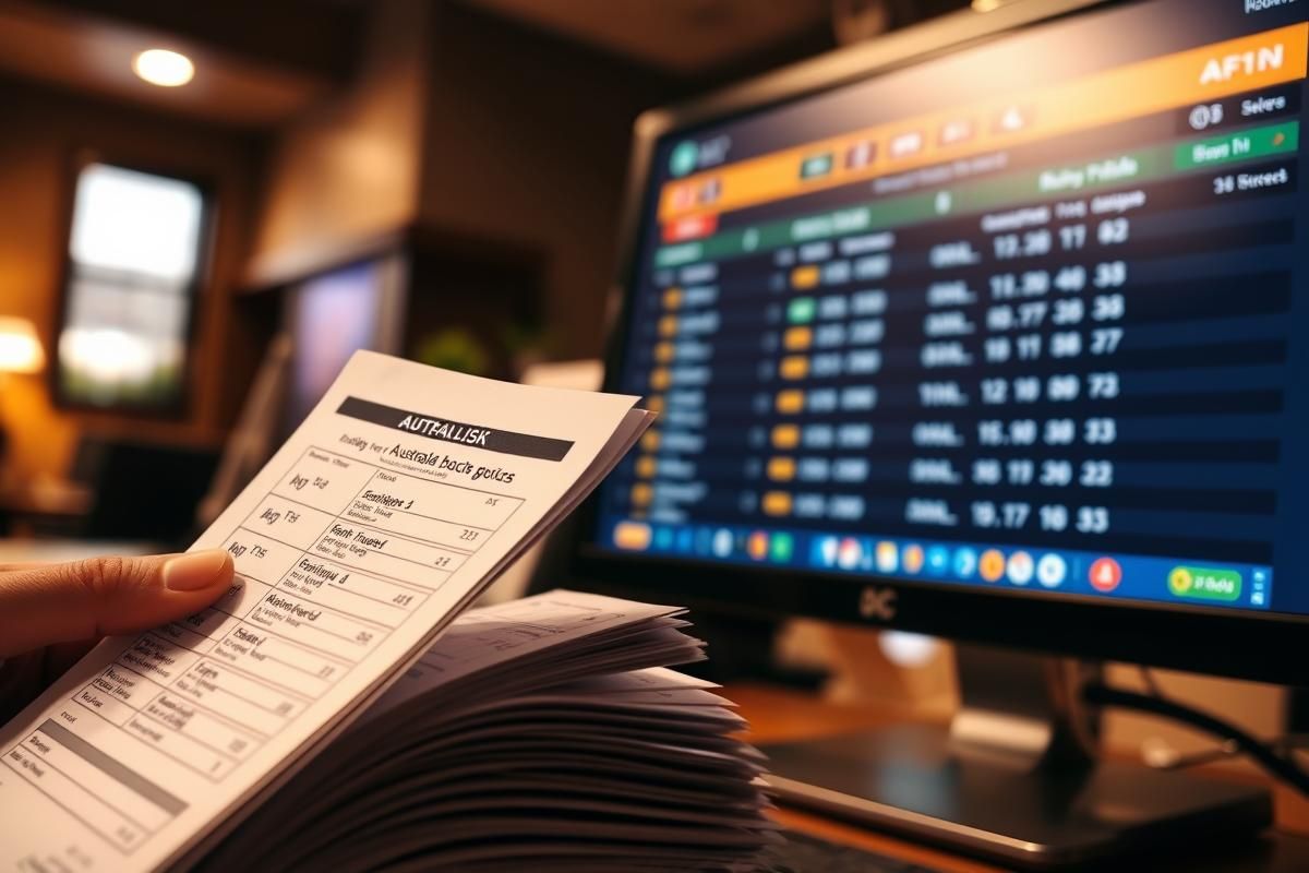 A close-up of horse racing betting slips and odds displayed on a computer screen.