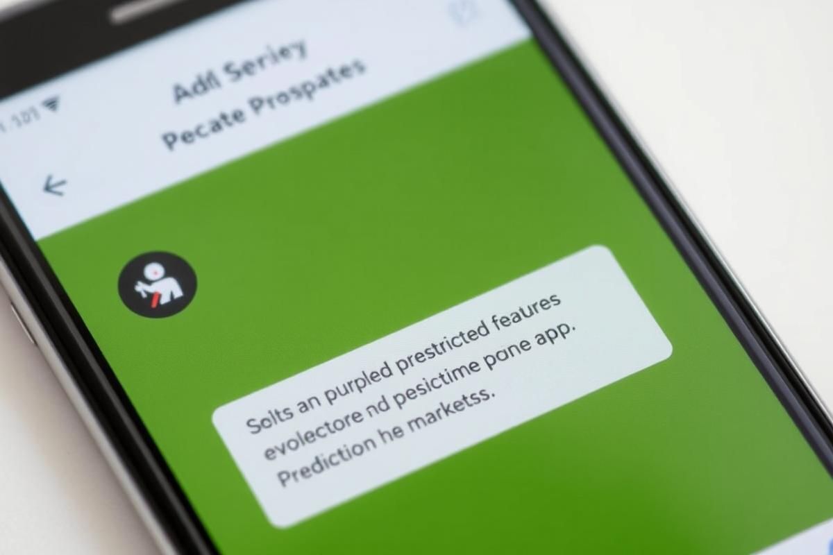 Close-up of a sportsbook app warning about prediction market restrictions.