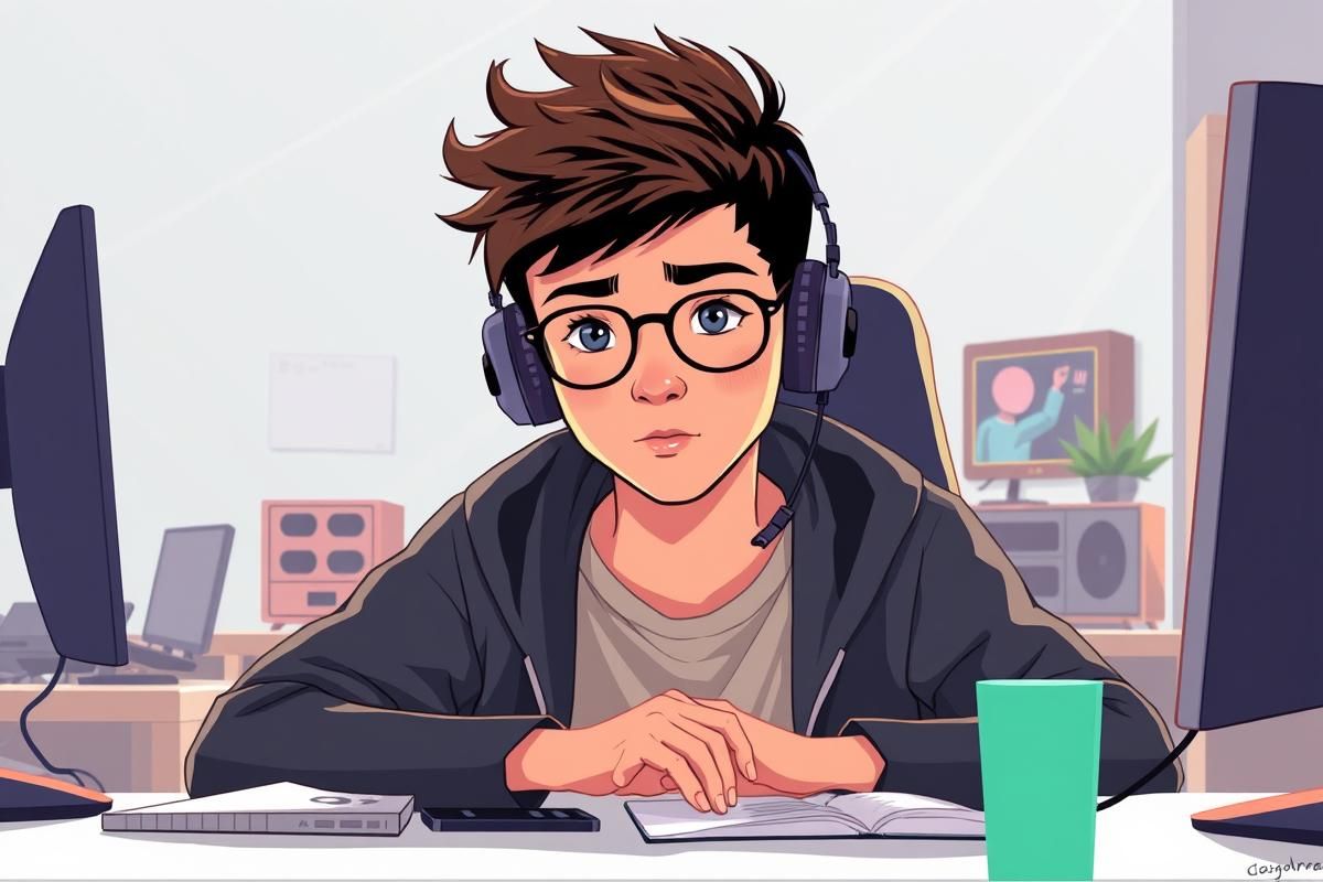 Gaming developer working in a studio, symbolizing the industry's adaptation to new rules.