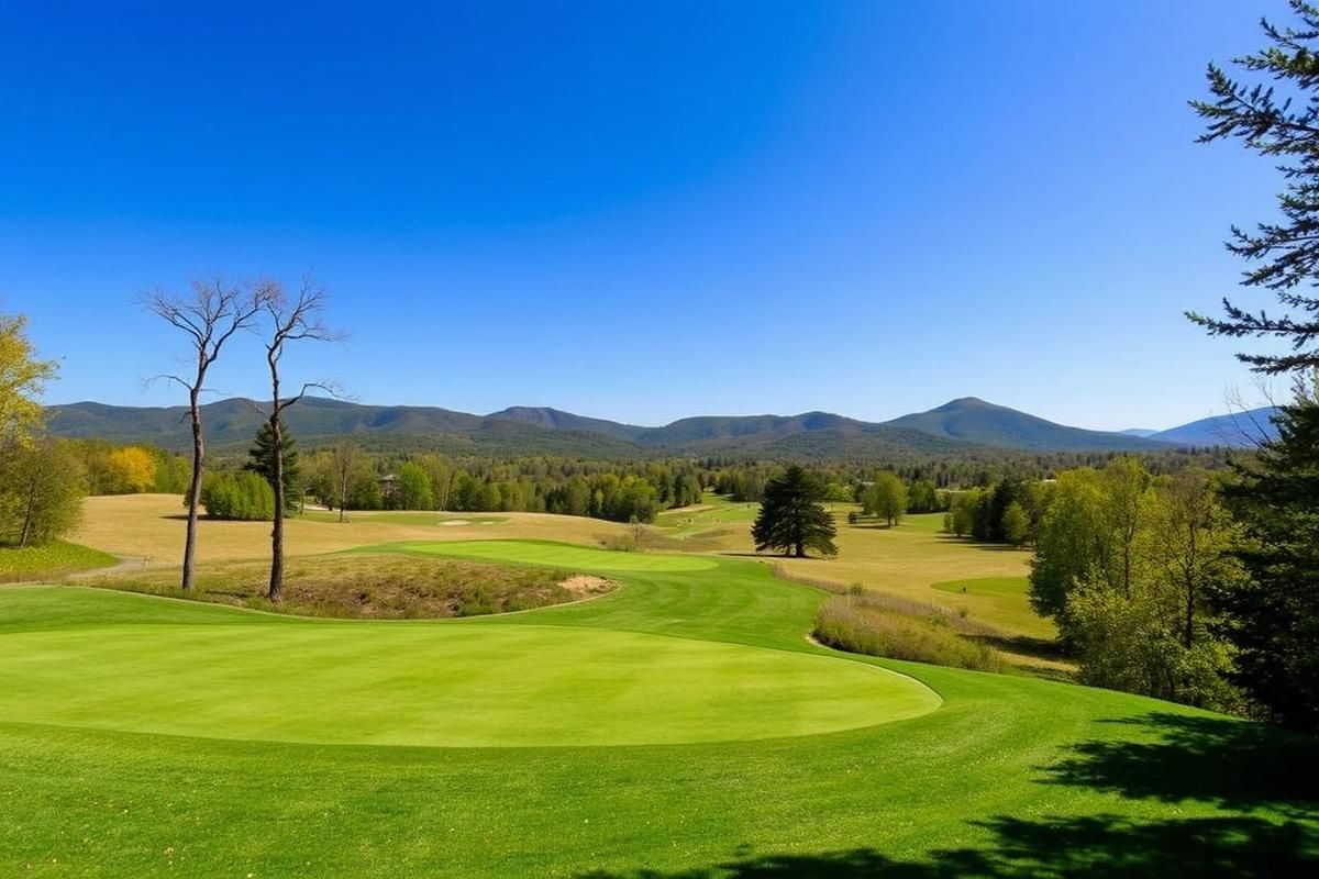 Scenic Monster Golf Course in the Catskills featuring rolling hills and a pristine layout.