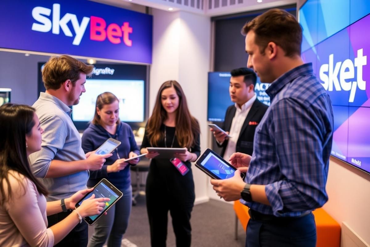 Startup teams collaborating during Sky Bet’s accelerator program, highlighting innovation and mentorship in Leeds.