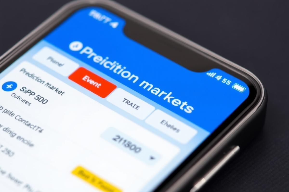 Screenshot of a new prediction markets app showing economic and financial event contracts.